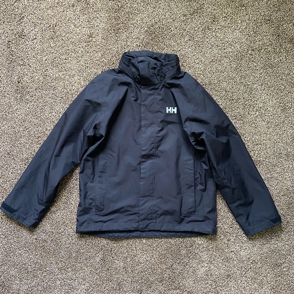 Helly Hansen Juniors Shell Jacket 152/12 Black Full Zip